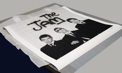 Lot 457 - THE JAM - IN THE CITY - MARYTN GODDARD SIGNED 1/1 PHOTO PRINT.