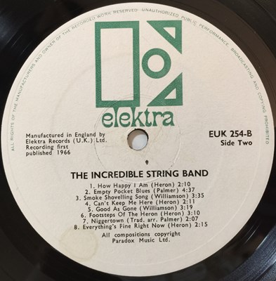 Lot 626 - THE INCREDIBLE STRING BAND - THE INCREDIBLE STRING BAND LP (1ST UK MONO PRESSING - ELEKTRA EUK 254)
