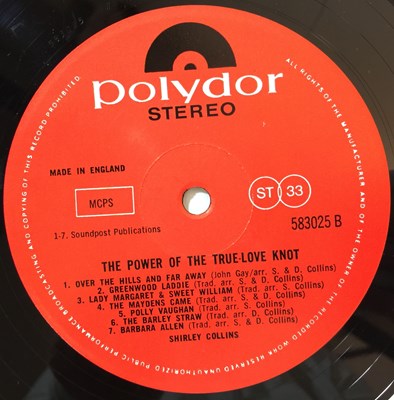 Lot 627 - SHIRLEY COLLINS - THE POWER OF THE TRUE-LOVE KNOT LP (ORIGINAL UK COPY - POLYDOR 583025)