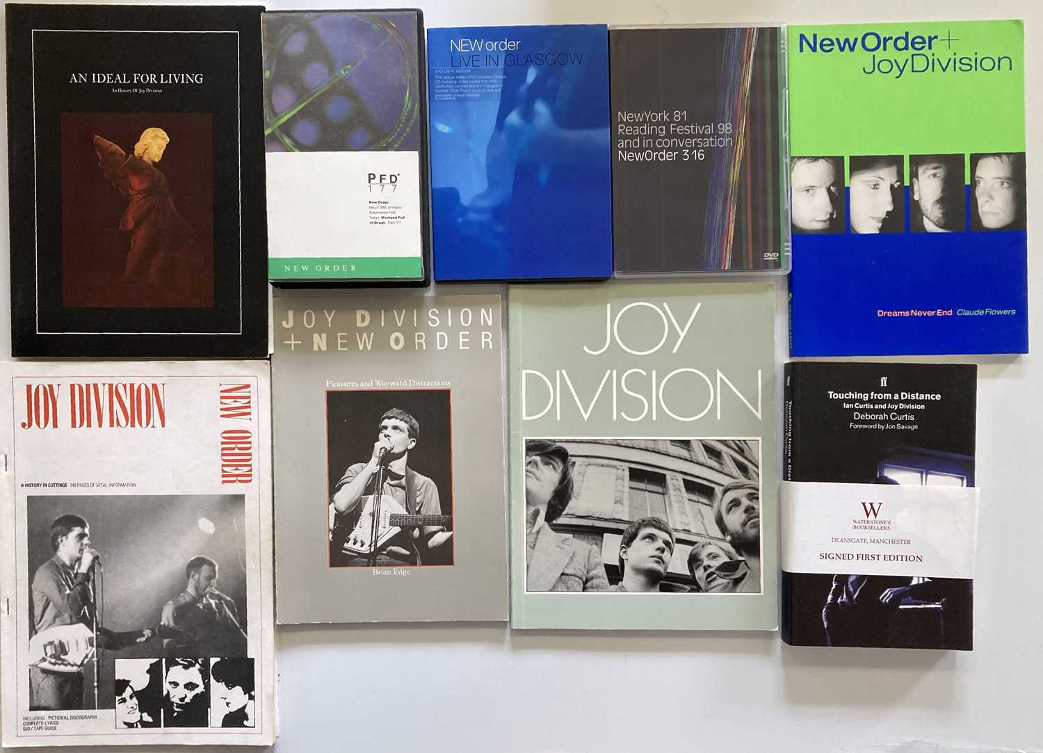 Lot 36 - JOY DIVISION / NEW ORDER COLLECTABLE BOOKS AND VHS.