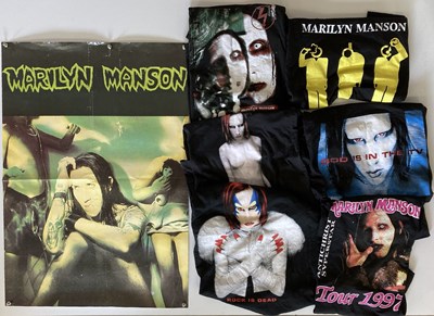 Lot 247 - MARILYN MANSON T-SHIRTS AND POSTER.