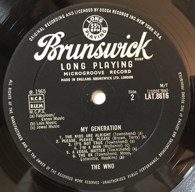 Lot 631 - THE WHO - MY GENERATION LP (ORIGINAL UK PRESSING - BRUNSWICK LAT 8616).