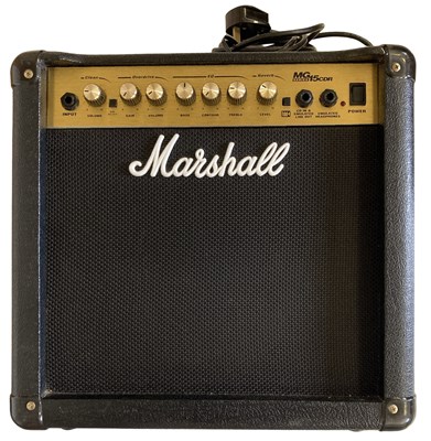 Lot 6 - Marshall Guitar Amplifier, Speakers and Turntable.