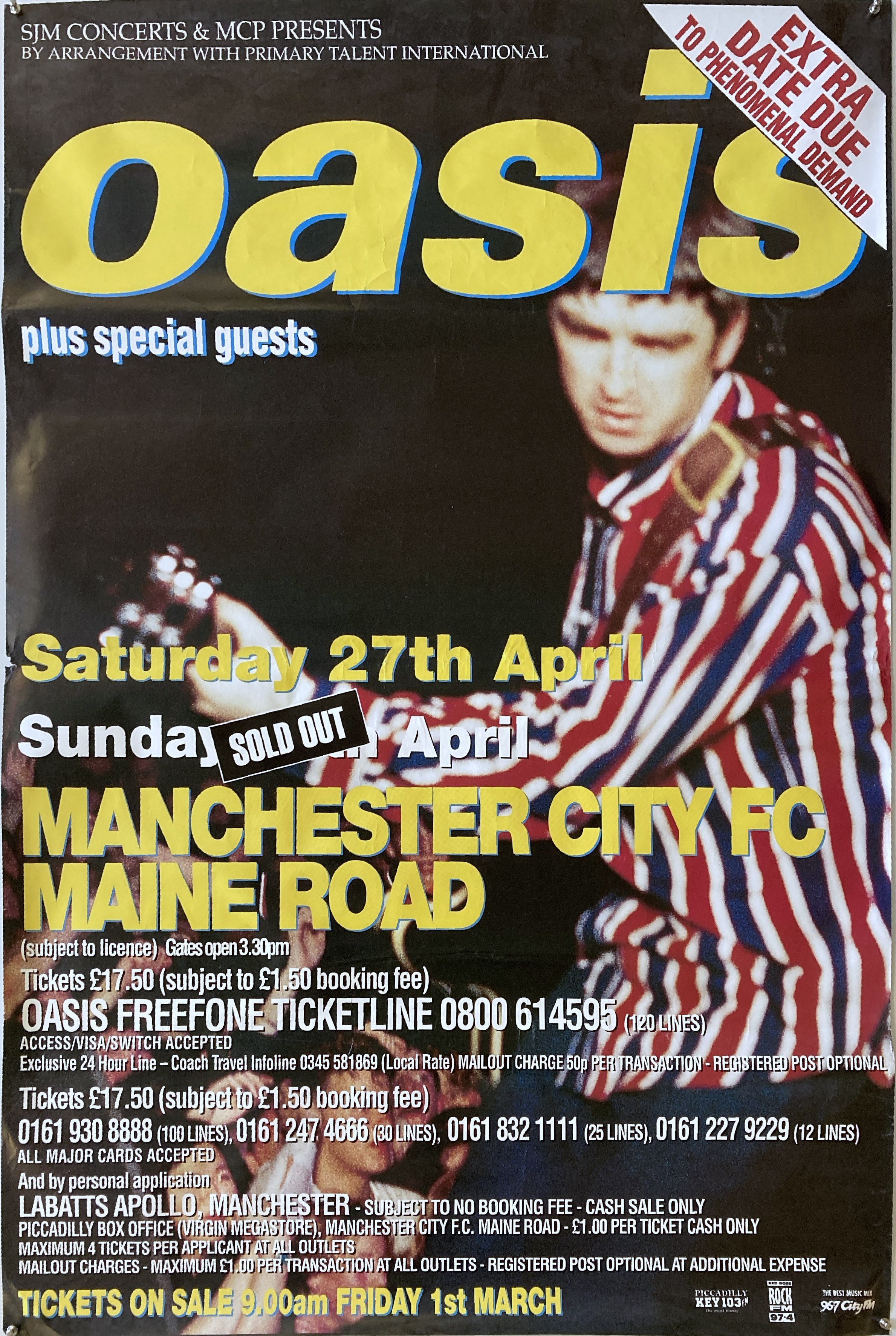 Lot 521 OASIS BILLBOARD POSTERS.