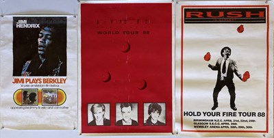 Lot 308 - RUSH / JIMI HENDRIX POSTERS.