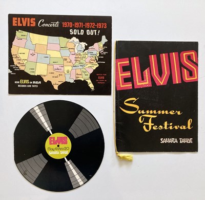 Lot 435 - ELVIS PRESLEY 1970S SAHARA TAHOE SOUVENIR MENUS.