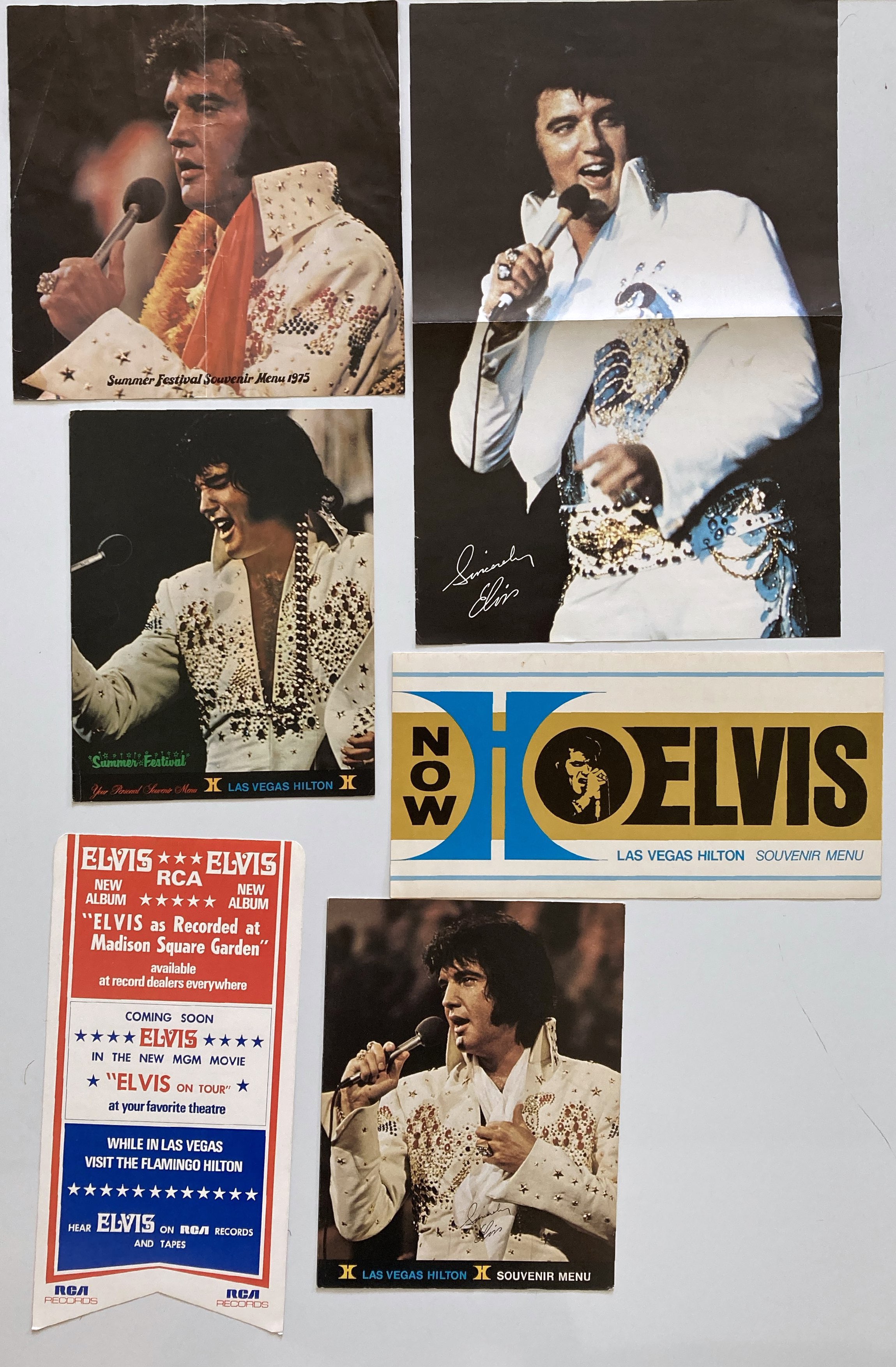 Lot 437 Elvis Presley Original Souvenir Menus 6599