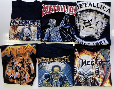 Lot 254 - MUSIC CLOTHING - METAL T-SHIRTS - METALLICA/MEGADETH.