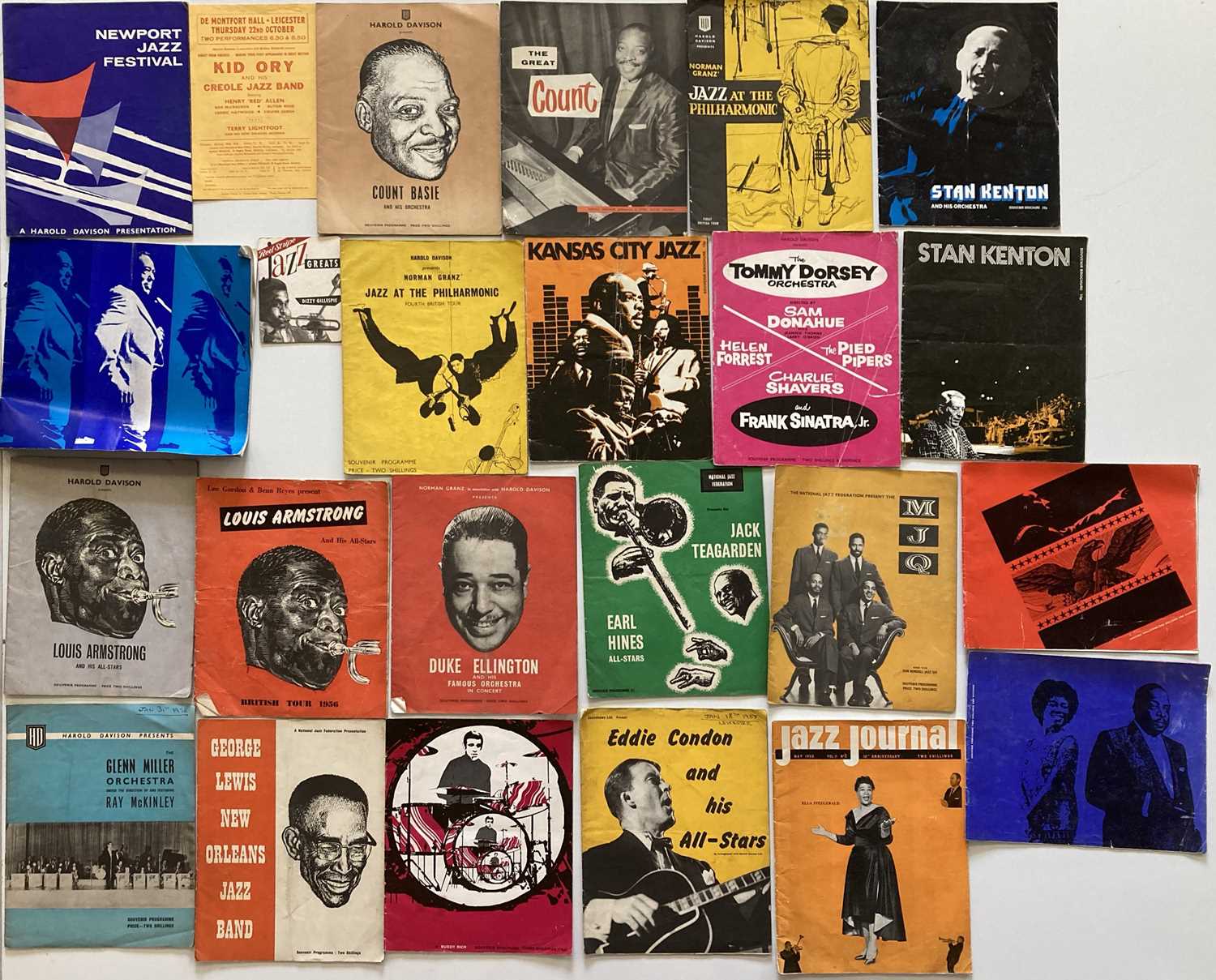 Lot 136 - 1950S/60S JAZZ PROGRAMMES AND EPHEMERA - NEWPORT JAZZ FESTIVAL / BASIE AND MORE.