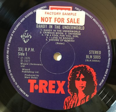 Lot 752 - T REX - DANDY IN THE UNDERWORLD LP - WITH  PRE-RELEASE PROMO PACK