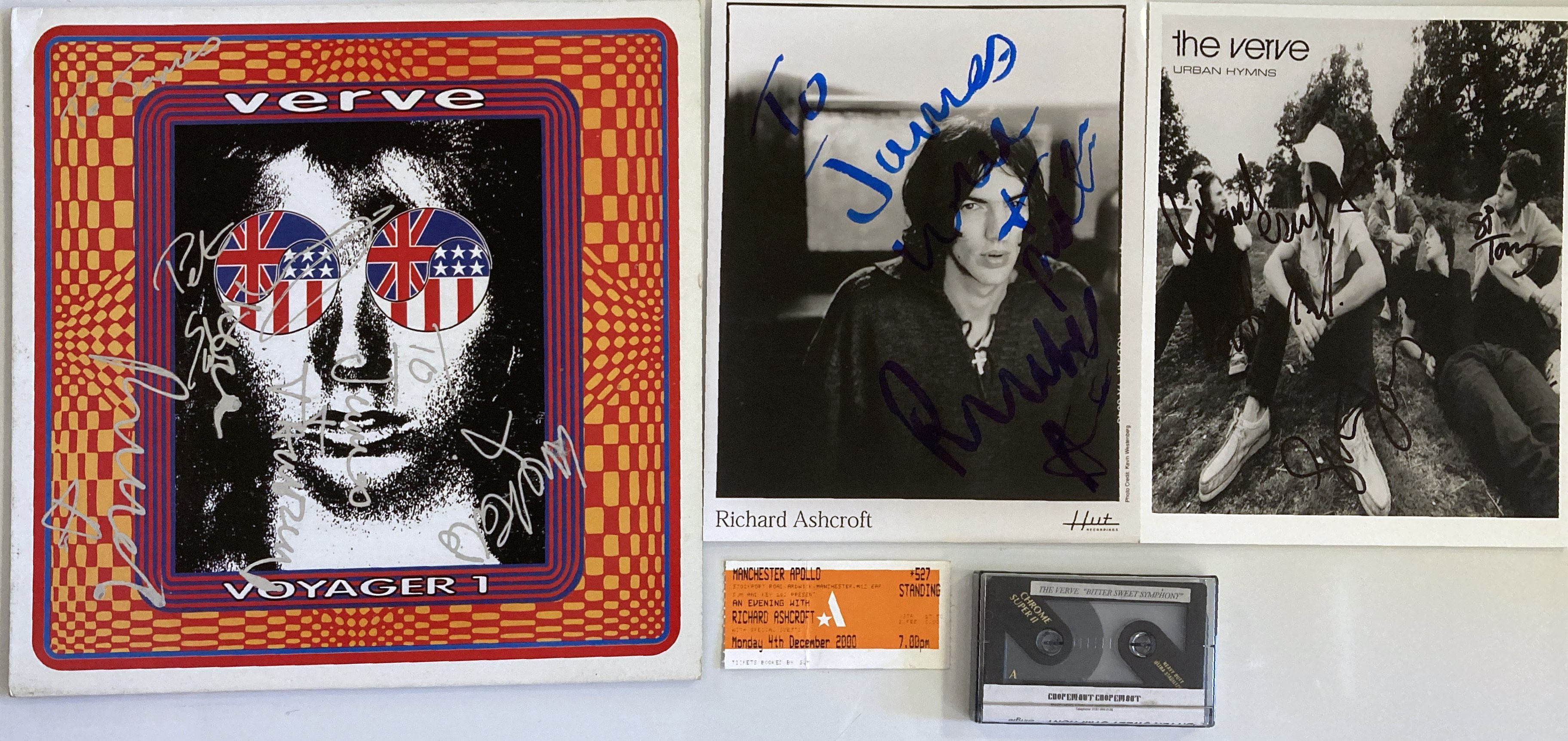 Lot 471 - THE VERVE / RICHARD ASHCROFT SIGNED ITEMS