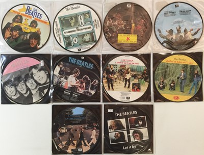 Lot 61 - THE BEATLES - COMPLETE 20TH ANNIVERSARY 7" PICTURE DISC COLLECTION (PLUS 12" HEY JUDE)
