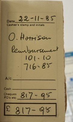Lot 112 - GEORGE HARRISON CHEQUES.