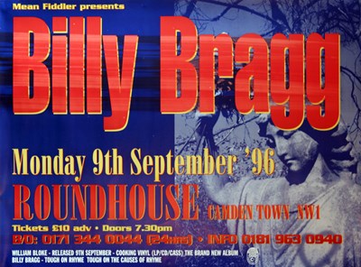 Lot 208 - BILLY BRAGG 1990S TOUR POSTERS