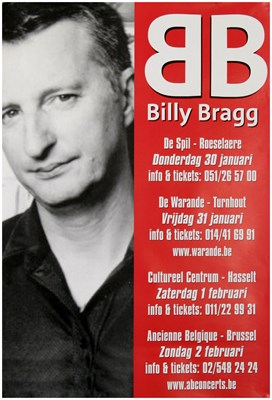 Lot 208 - BILLY BRAGG 1990S TOUR POSTERS