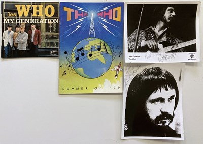 Lot 187 - THE WHO - JOHN ENTWISTLE SIGNED ITEMS.