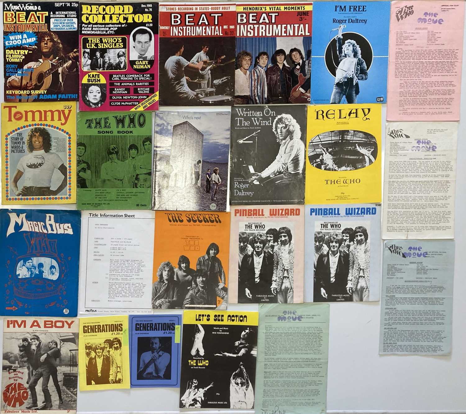 Lot 28 - THE WHO - SONGBOOKS AND SHEET MUSIC.