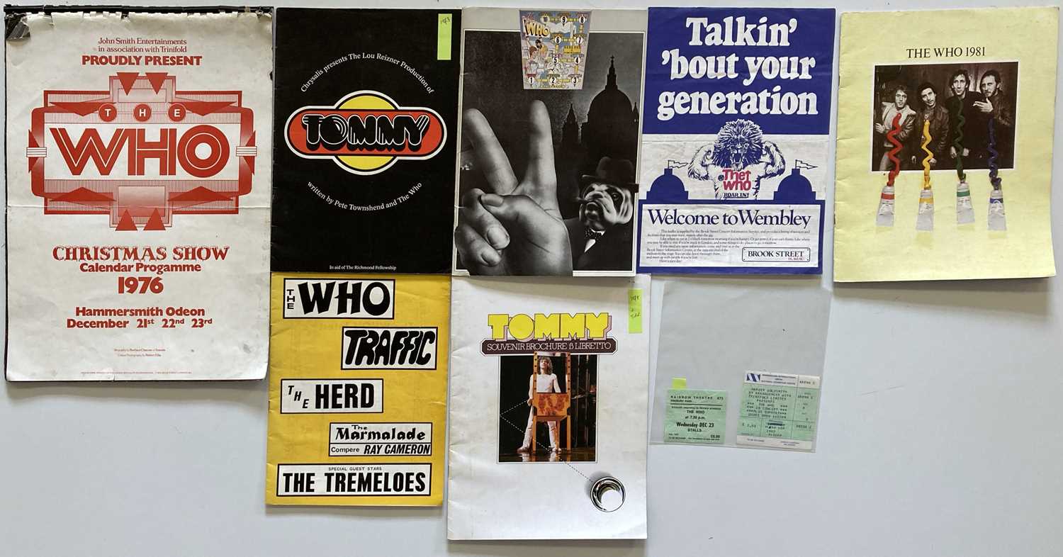 Lot 29 - THE WHO - PROGRAMMES & TICKETS.