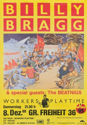 Lot 211 - BILLY BRAGG WORKER'S PLAYTIME POSTERS