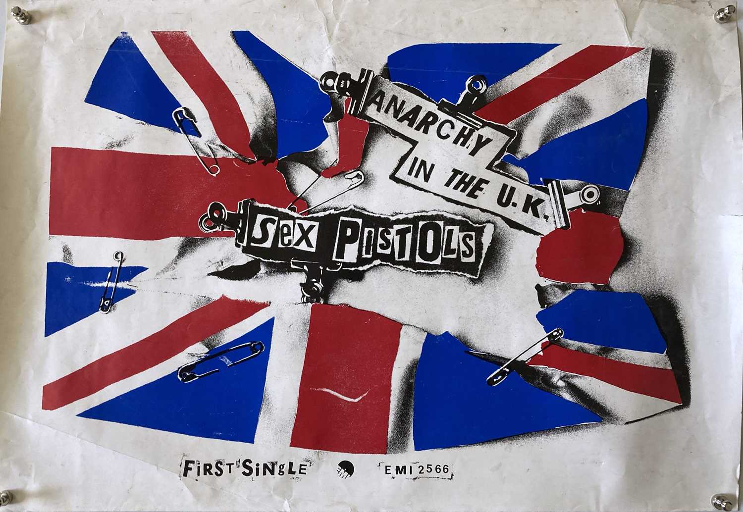 Lot 527 - SEX PISTOLS ANARCHY IN THE UK POSTER.