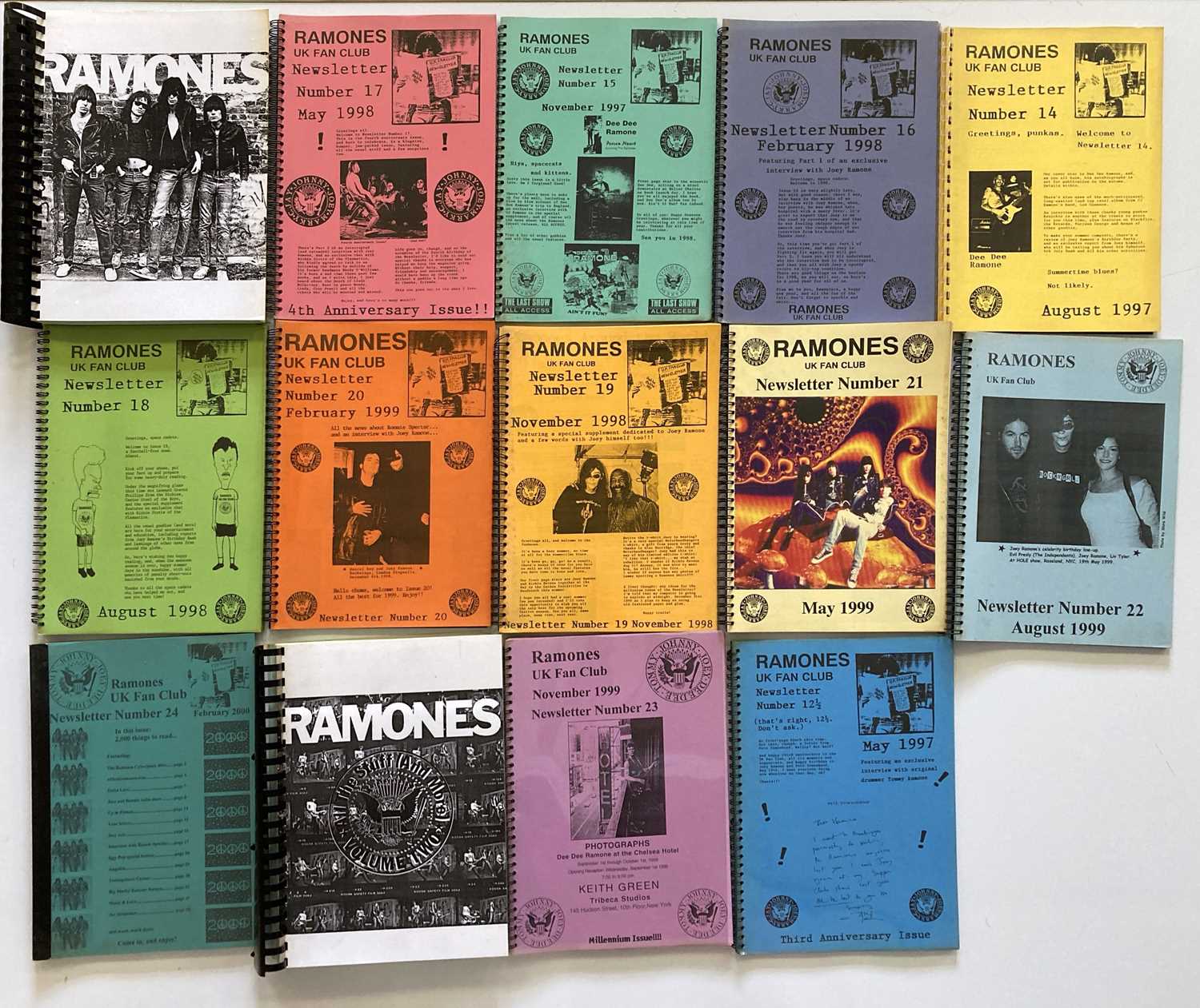 Lot 514 - RAMONES FAN CLUB NEWSLETTERS.