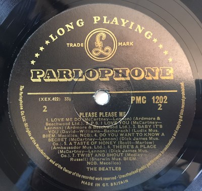 Lot 924 - THE BEATLES - PLEASE PLEASE ME LP (1ST UK 'BLACK AND GOLD' PRESSING - PMC 1202 - SUPERB COPY)