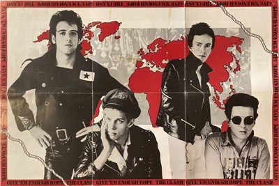 Lot 185 - THE CLASH GIVE EM ENOUGH ROPE DOUBLE SIDED POSTER
