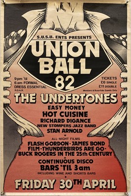 Lot 326 - THE UNDERTONES 1982 UNION BALL POSTER.