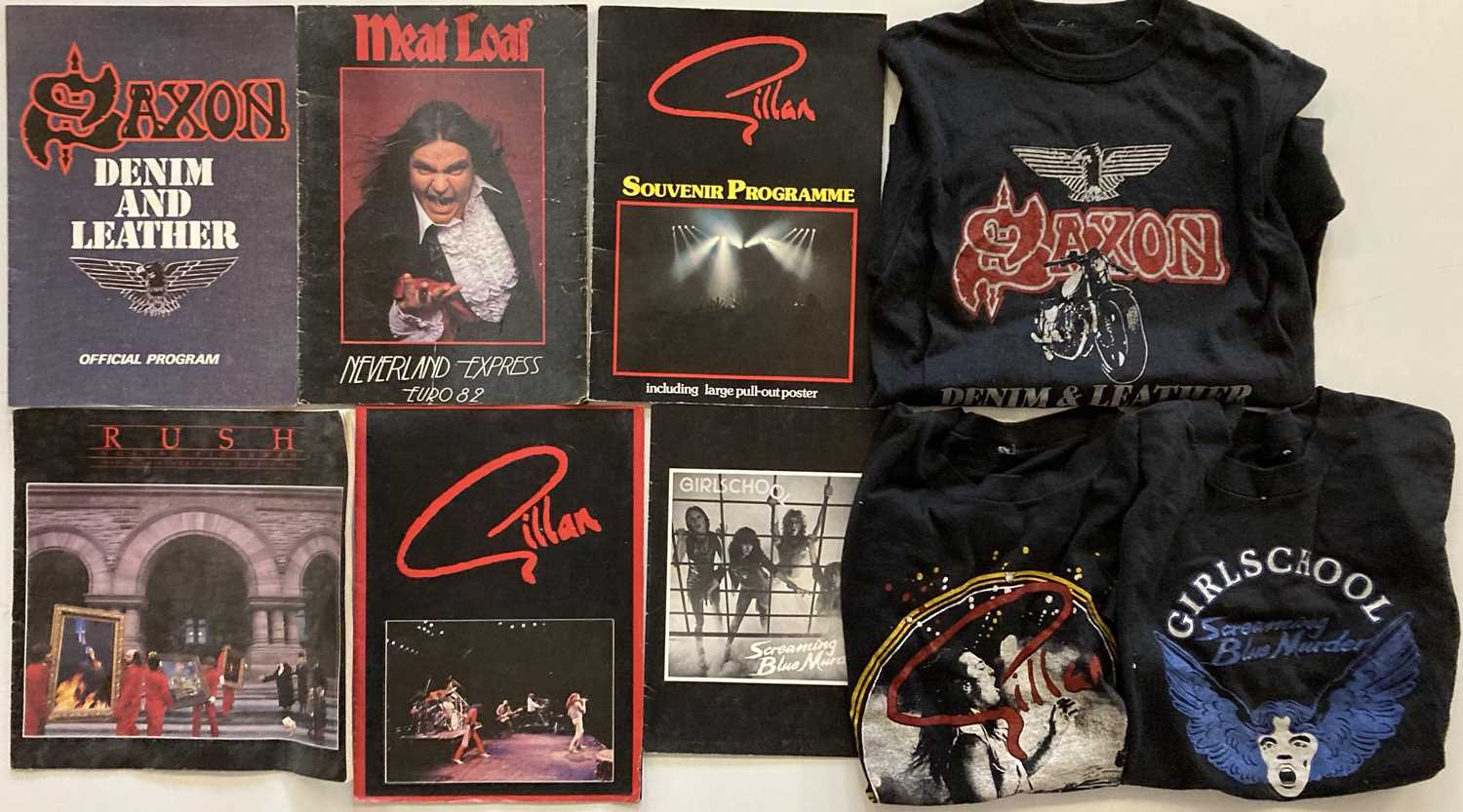 Lot 137 - METAL / HEAVY ROCK PROGRAMMES AND T-SHIRTS.