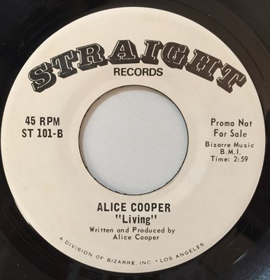 Lot 830 - ALICE COOPER - REFLECTED/ LIVING 7" (US PROMO - ST 101)