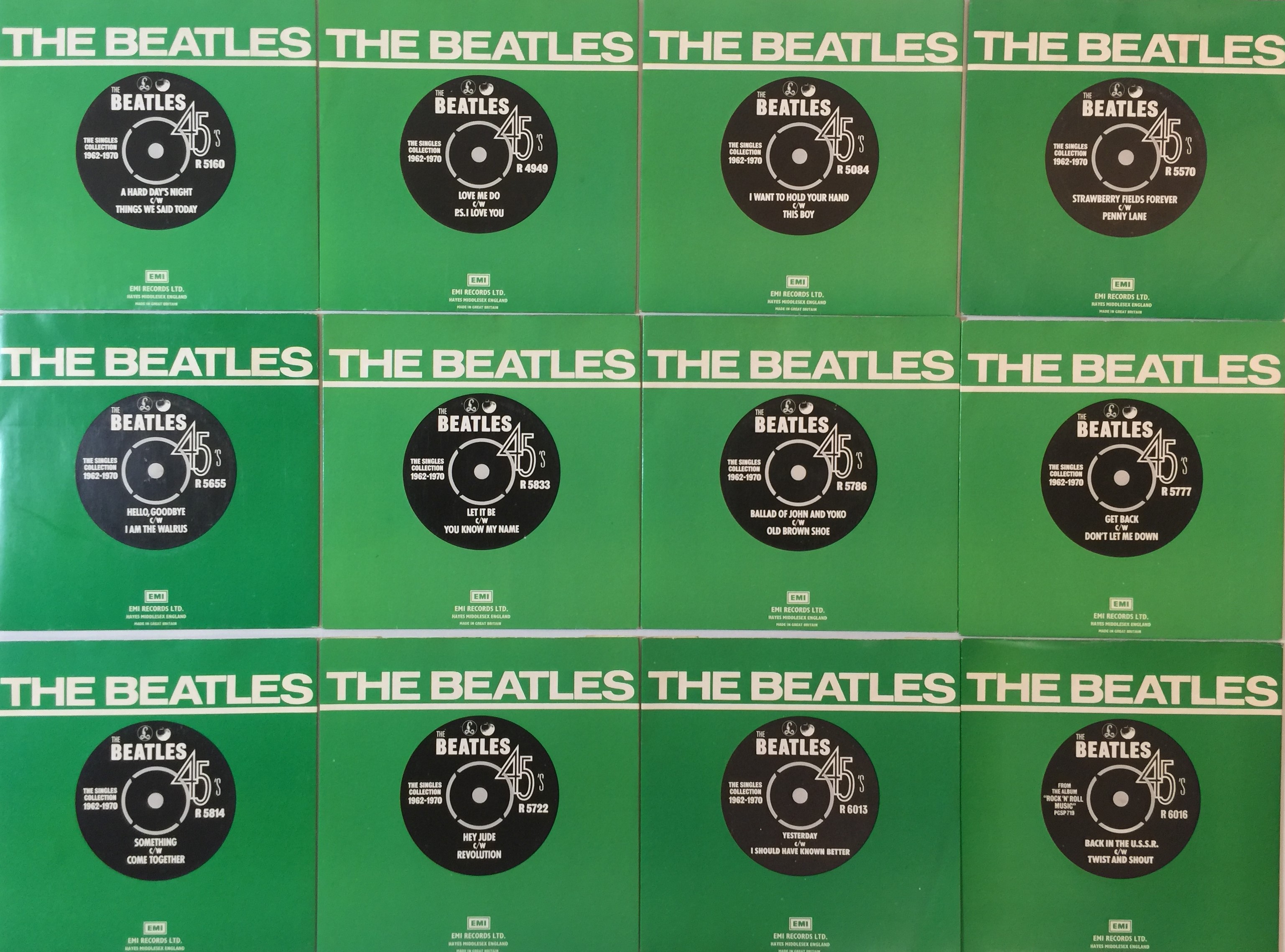 Lot 8 - THE BEATLES - THE SINGLES COLLECTION 1962-1970