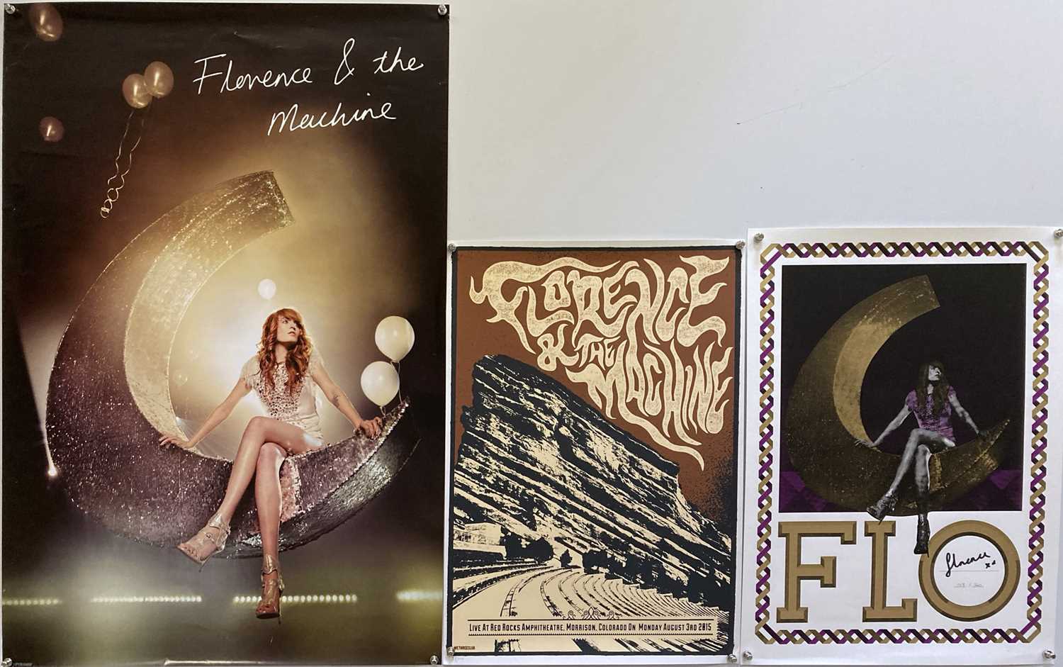 Lot 331 - FLORENCE AND THE MACHINE LIMITED EDITION POSTERS INC ONE SIGNED.