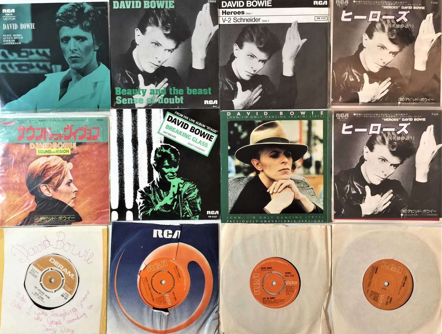 Lot 915 - DAVID BOWIE - 7" COLLECTION (WITH JAPANESE/EU RARITIES)