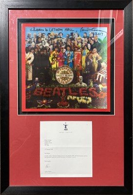 Lot 330 - PAUL MCCARTNEY SIGNED SGT PEPPERS WITH MPL LETTER AND LATHOM HALL DEDICATION FROM 2017