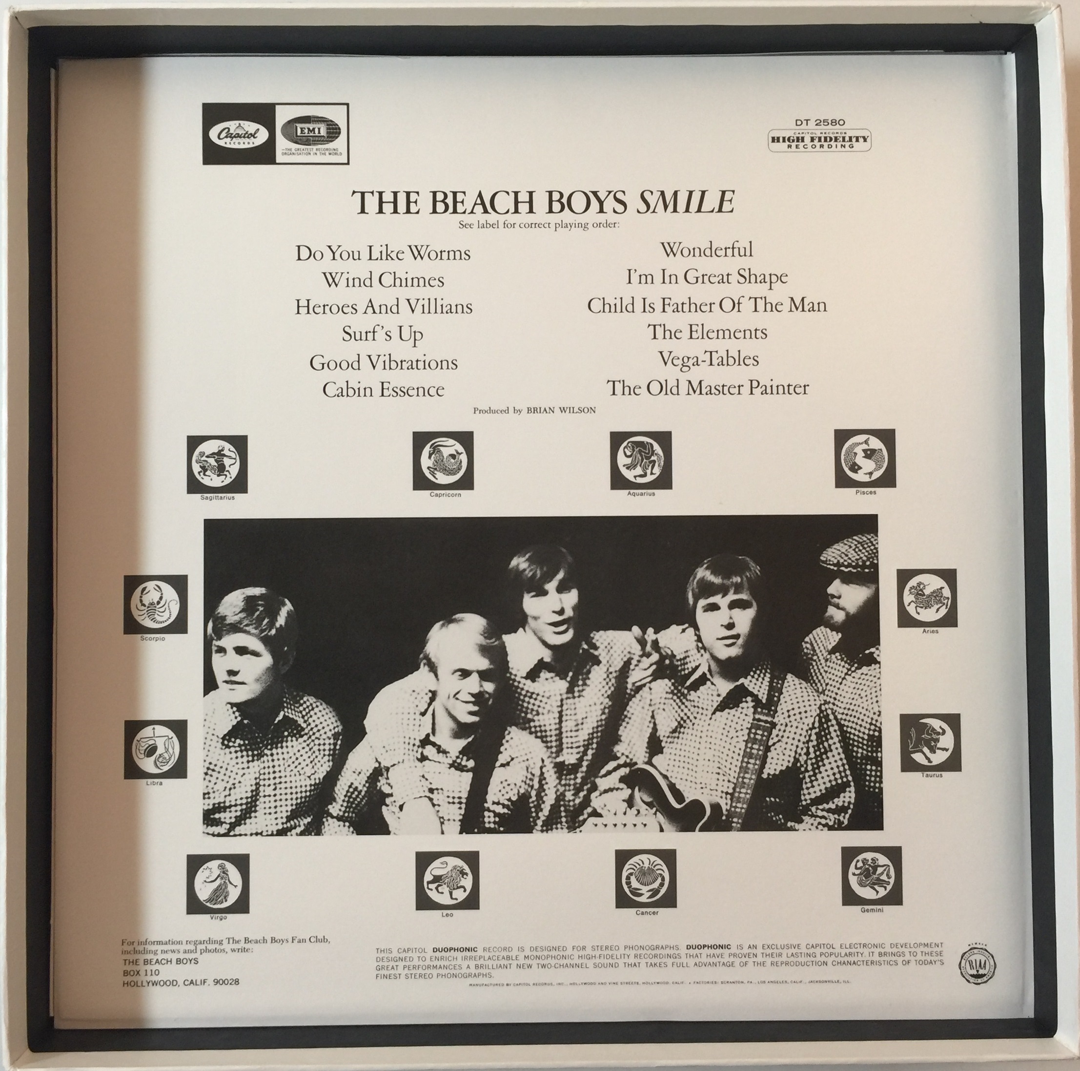 Lot 921 - THE BEACH BOYS - SMILE SESSIONS LP/7