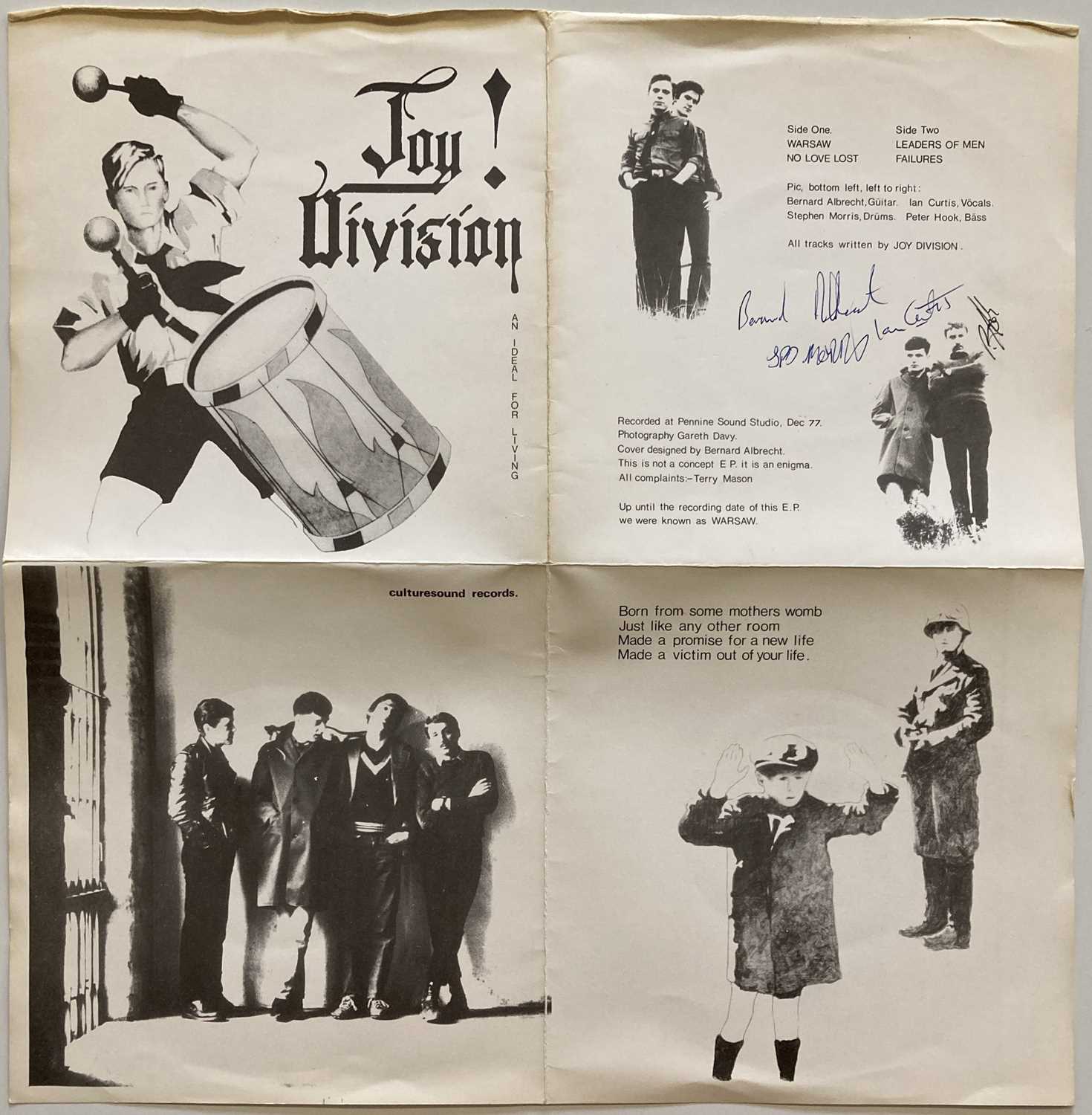 Lot 480 - JOY DIVISION FULLY SIGNED IDEAL FOR LIVING EP.