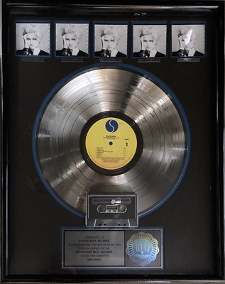 Lot 239 - MADONNA OFFICIAL MULTI PLATINUM RIAA AWARD.