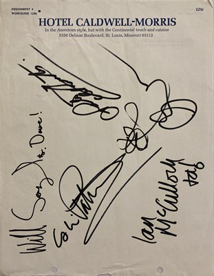 Lot 202 - ECHO AND THE BUNNYMEN SIGNED PAGE.