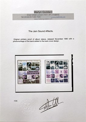 Lot 501 - THE JAM SOUND AFFECTS PRINTER'S PROOF ALBUM SLEEVE.