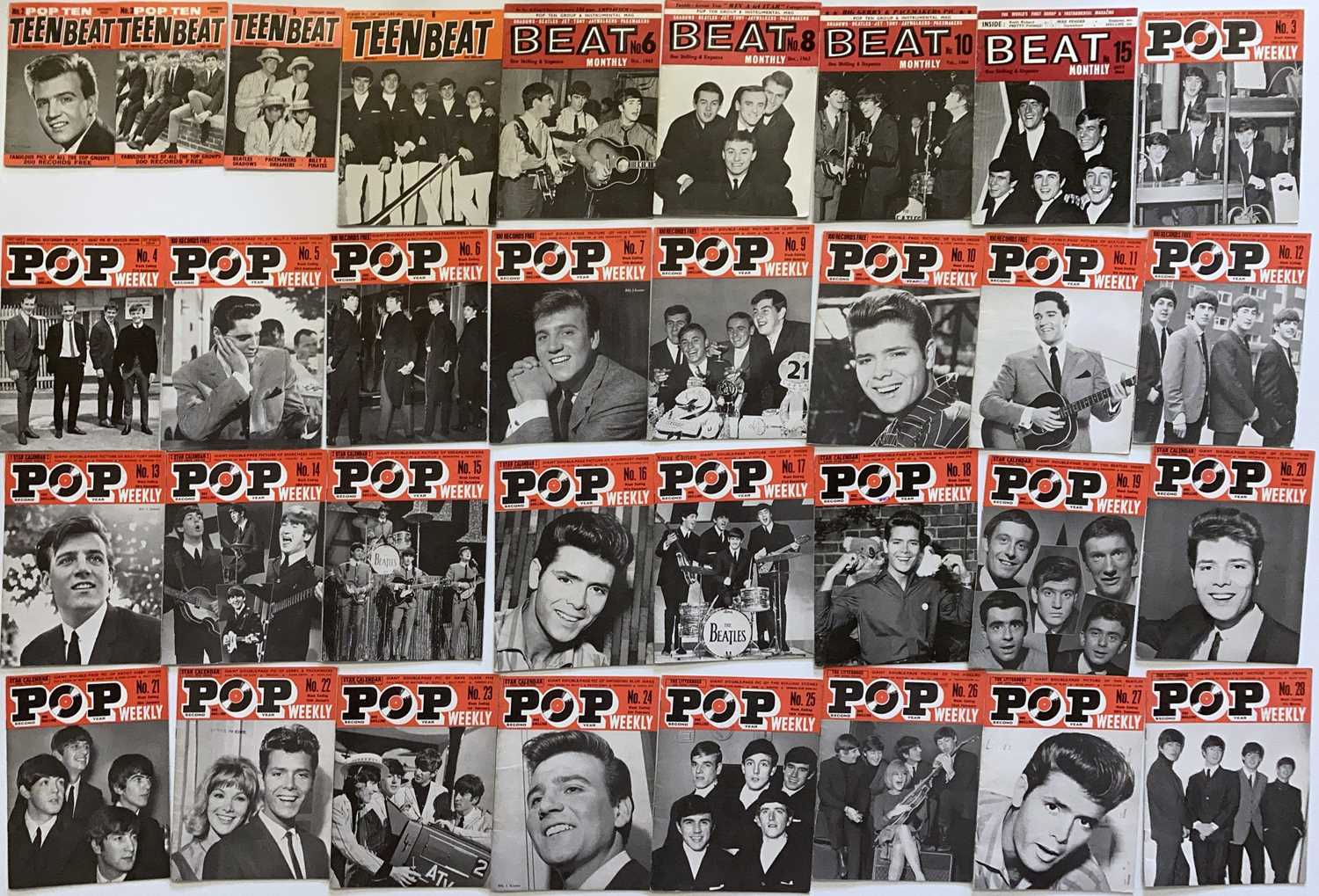 Lot 221 - THE BEATLES - TEEN BEAT MAGAZINES/POP WEEKLY ETC.