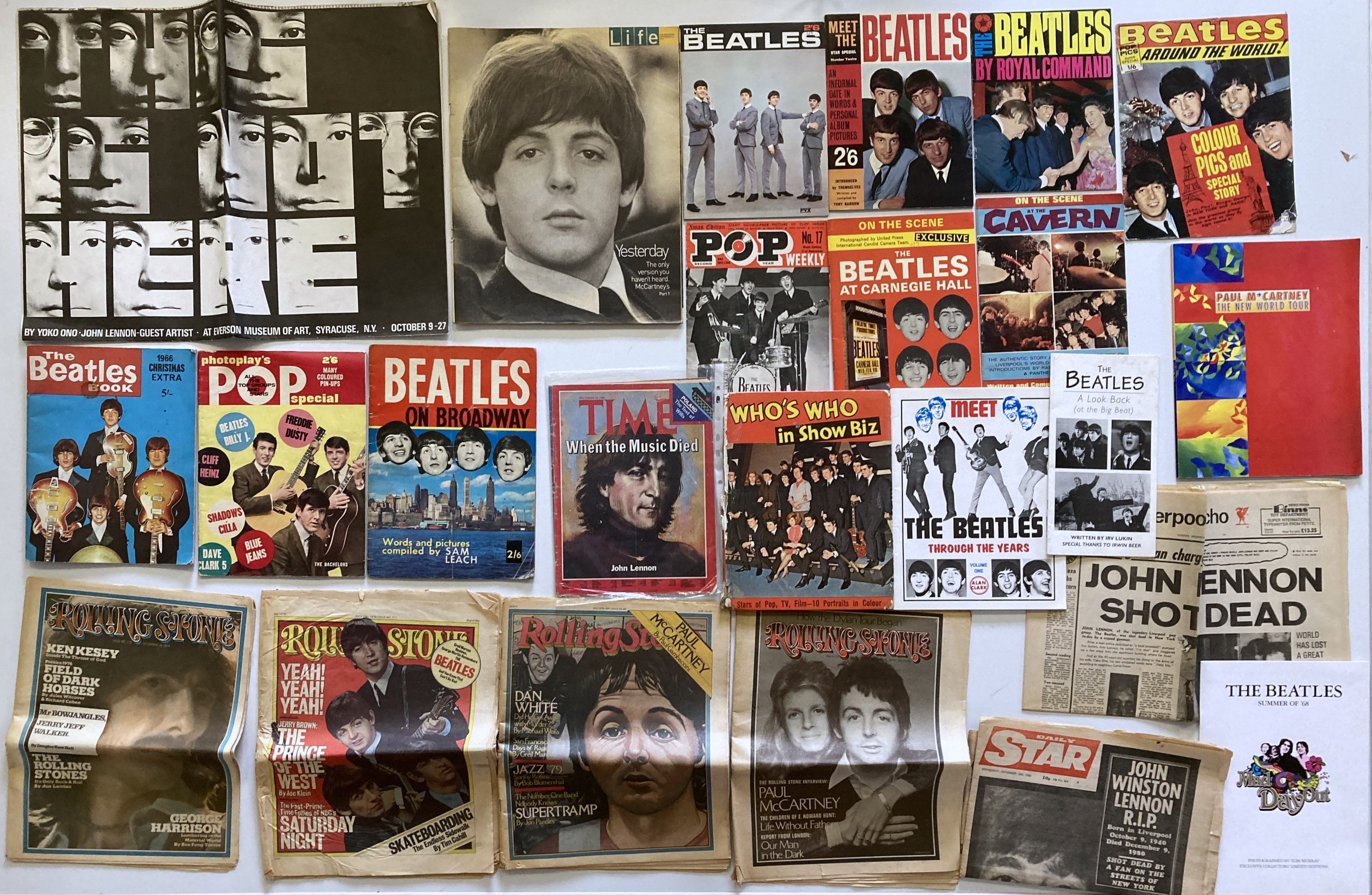 Lot 224 - BEATLES MAGAZINES / NEWSPAPERS AND CONCERT