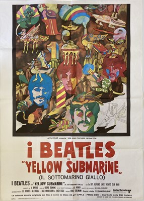 Lot 266 - THE BEATLES - YELLOW SUBMARINE LARGE FORMAT ITALIAN FILM POSTER.