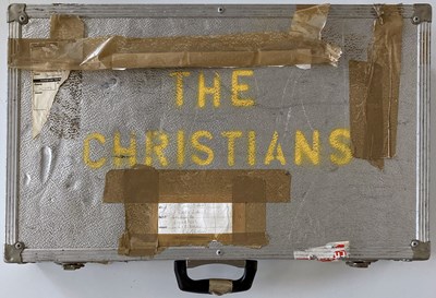 Lot 398 - THE CHRISTIANS - HENRY PRIESTMAN MUSIC VIDEO WORN COAT AND TOUR CASE.