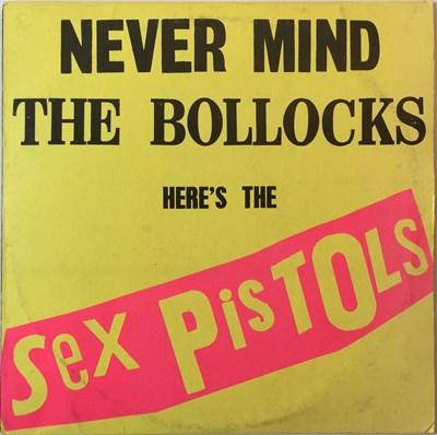 Lot 1050 - SEX PISTOLS - NEVER MIND THE BOLLOCKS LP PLUS PROMO CARTOON POSTER