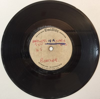 Lot 100 - THE BEATLES - HAPPINESS IS A WARM GUN (IN YOUR HAND) - ORIGINAL EMIDISC 7" ACETATE RECORDING