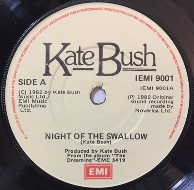 Lot 1061 - KATE BUSH - NIGHT OF THE SWALLOW 7" (COMPLETE 1ST IRISH PRESSING - IEMI 9001)