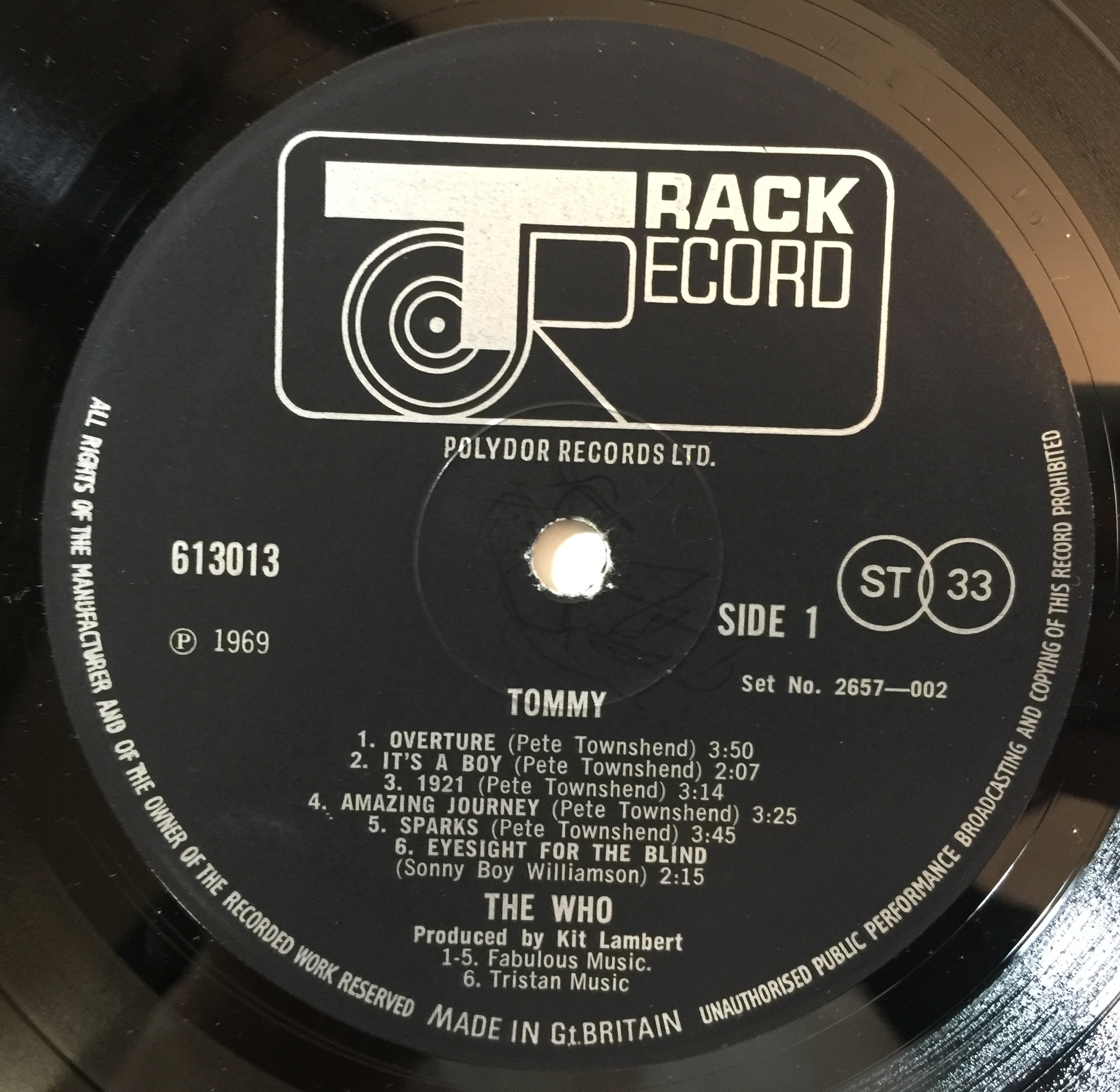 Lot 1091 - THE WHO - TOMMY LP (ORIGINAL UK NUMBERED