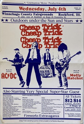 Lot 345 - AC/DC - CHEAP TRICK 1979 US CONCERT POSTER.