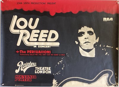 Lot 347 - LOU REED RAINBOW THEATRE SOUVENIR POSTER.