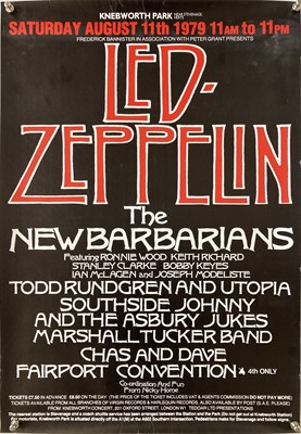 Lot 451 - LED ZEPPELIN KNEBWORTH 1979 POSTER.